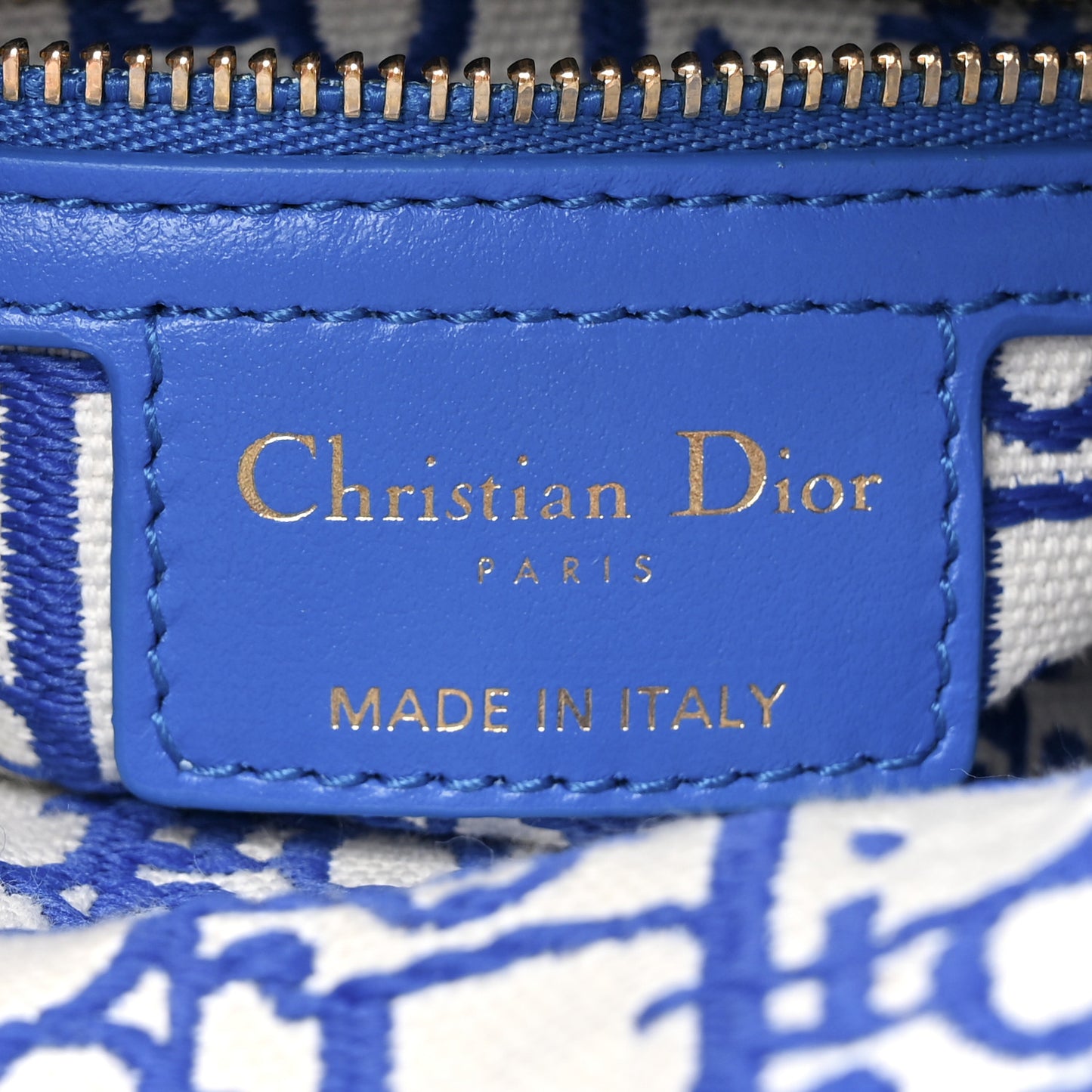 Wicker Oblique Mini Lady Dior Bag Florescent Blue