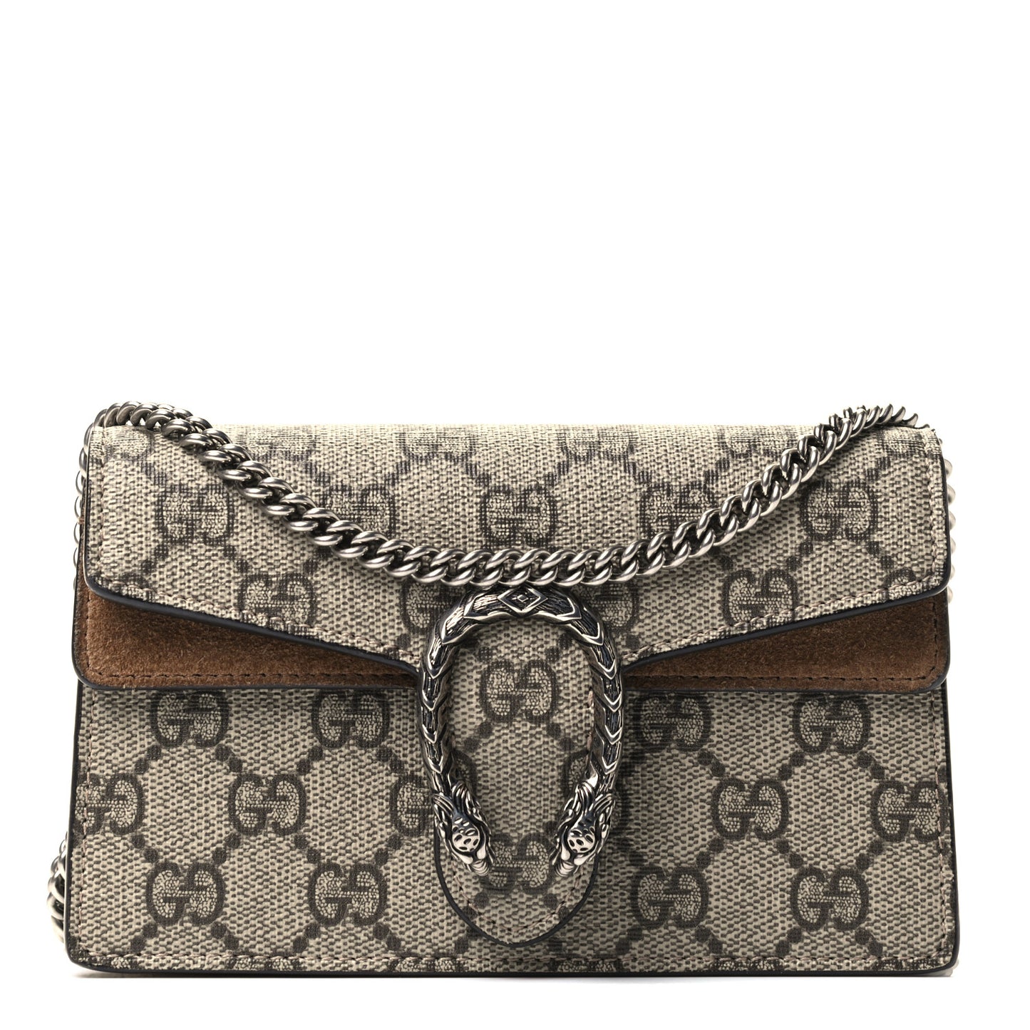 GG Supreme Monogram Super Mini Dionysus Shoulder Bag Taupe