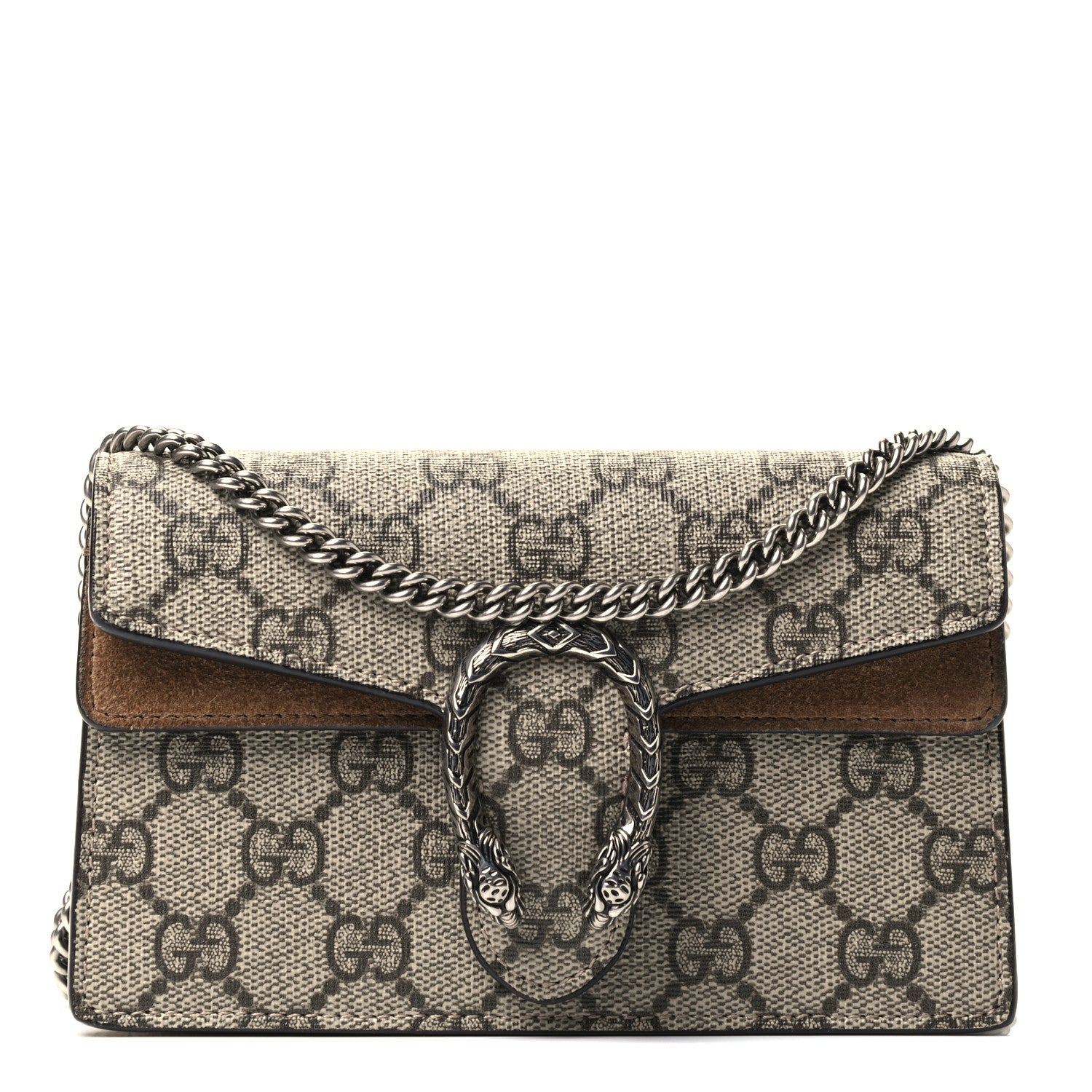 Gucci GG Supreme Monogram Super Mini Dionysus Shoulder Bag Taupe 1 of 4