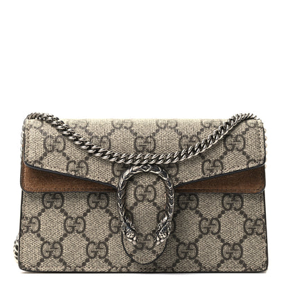 Gucci GG Supreme Monogram Super Mini Dionysus Shoulder Bag Taupe 1 of 4