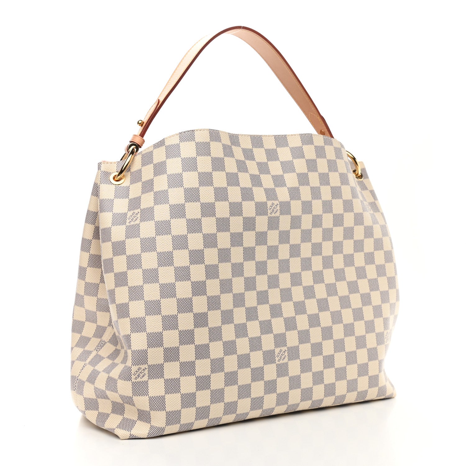 Louis Vuitton Damier Azur Graceful MM Rose Ballerine 3 of 9