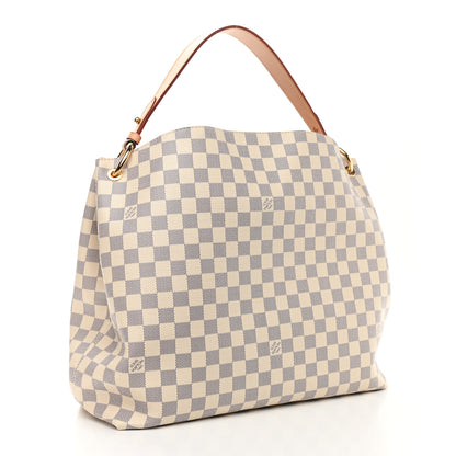 Louis Vuitton Damier Azur Graceful MM Rose Ballerine 3 of 9