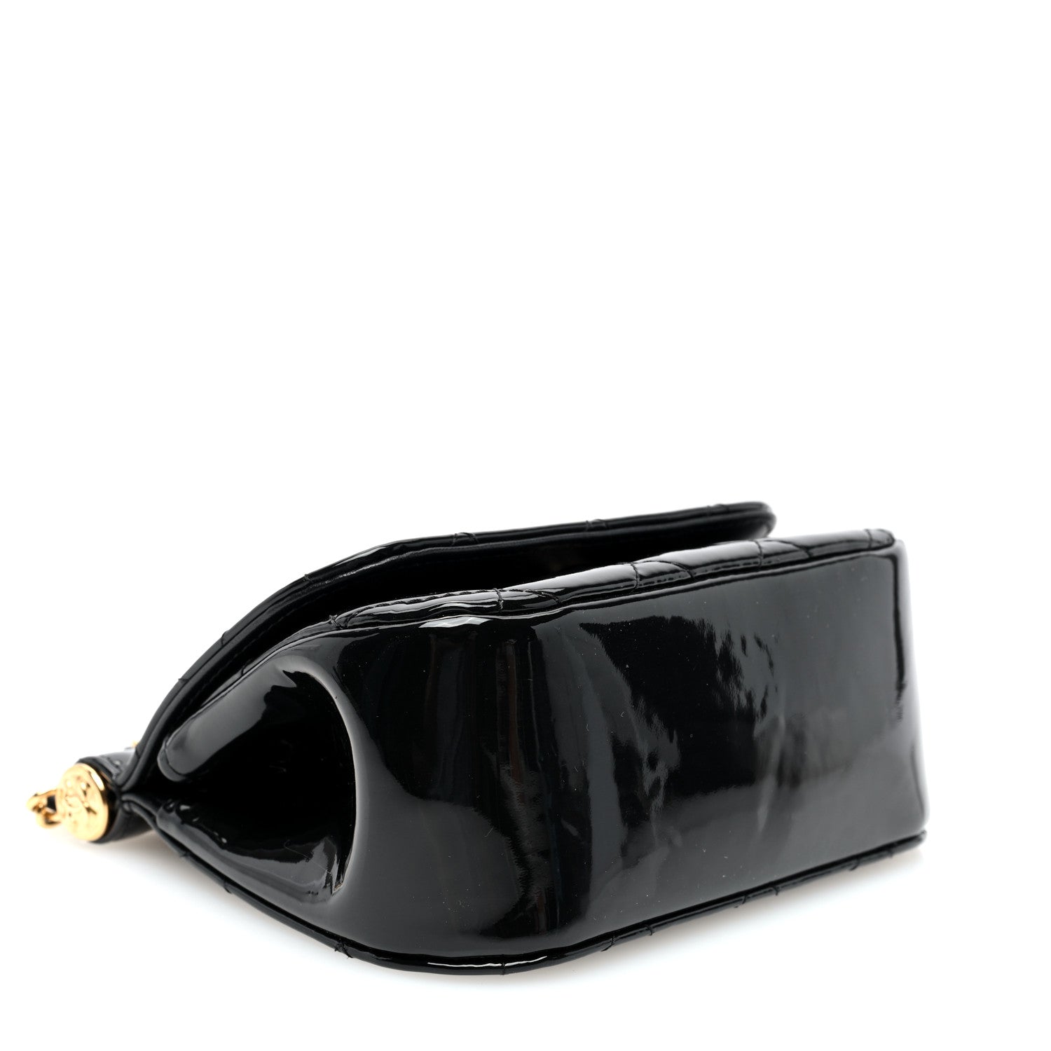 Chanel Patent Quilted Frame Clutch Flap With Chain Black 4 of 10