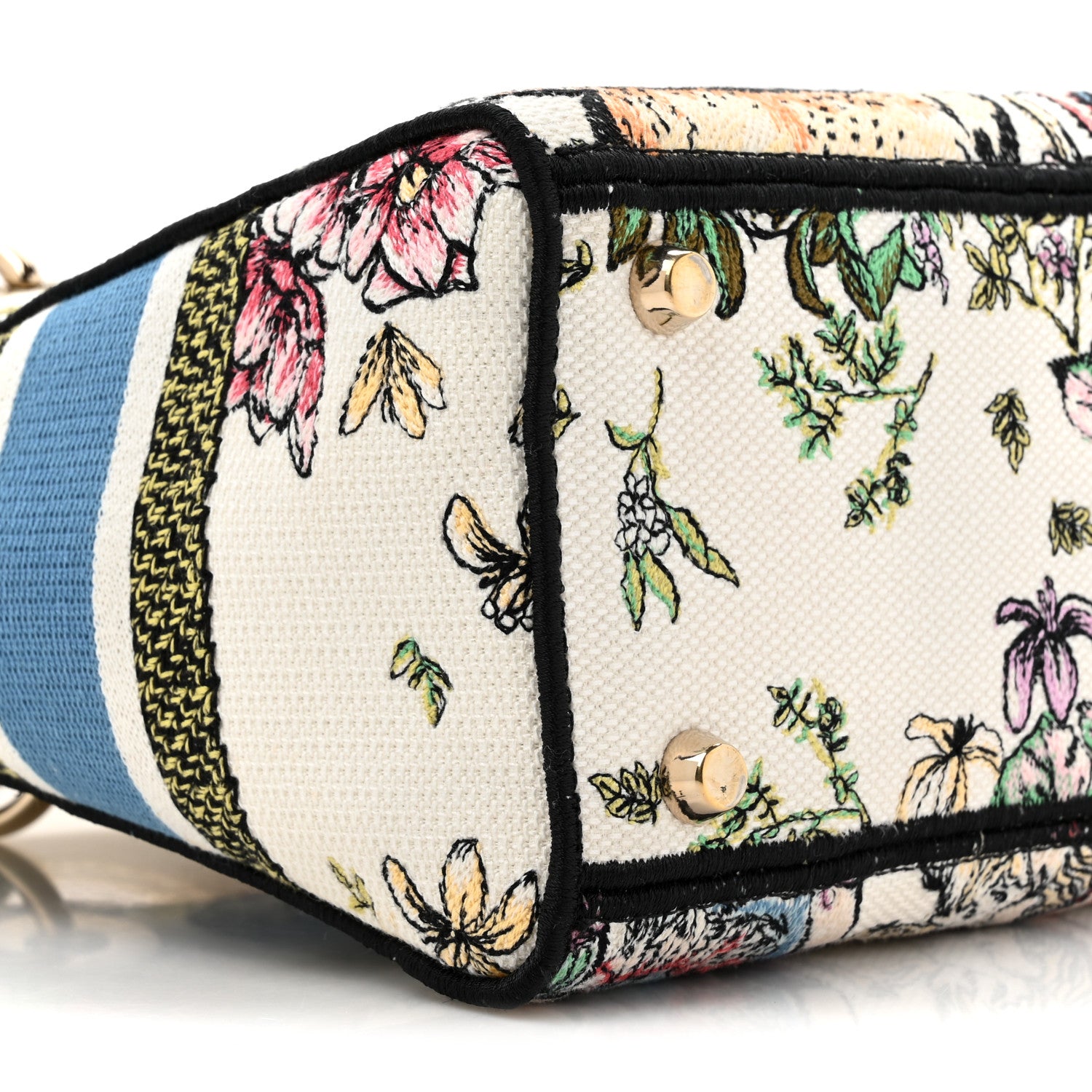 Christian Dior Canvas D-Constellation Embroidered Medium Lady D-Lite Latte Multicolor 10 of 10