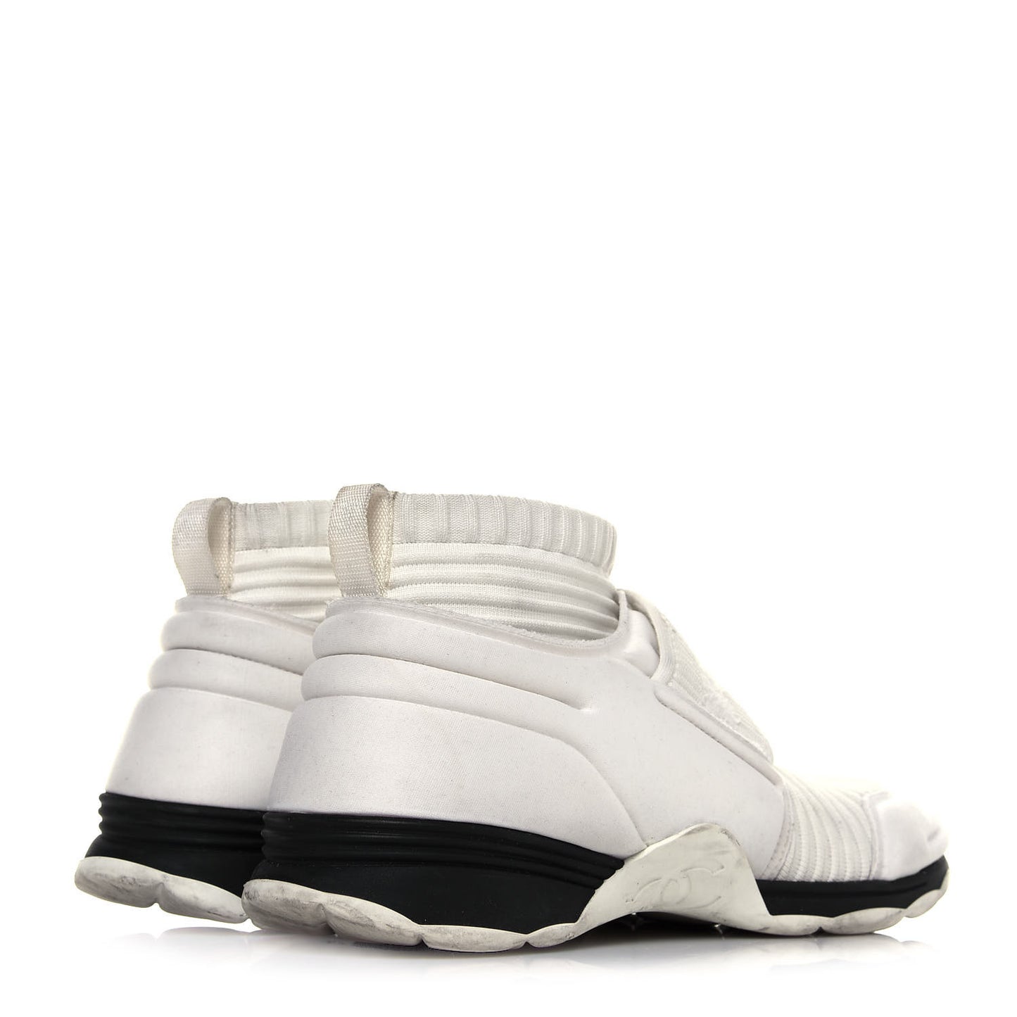 Stretch Fabric CC Sneakers 39.5 White