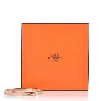 Hermes 18K Rose Gold Diamond Kelly PM Bangle ST 5 of 5