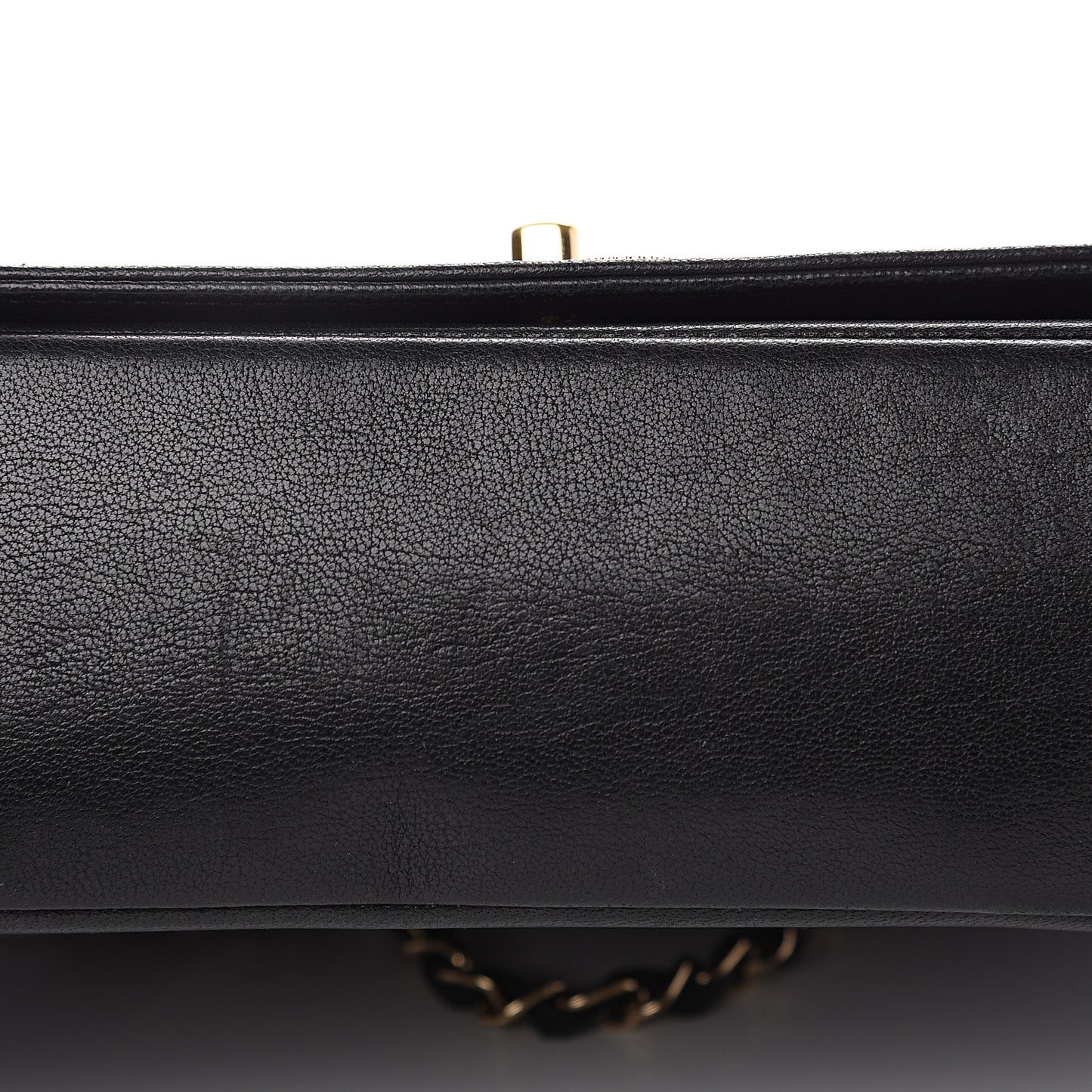 Sheepskin Chevron Quilted Vintage Mademoiselle Flap Black