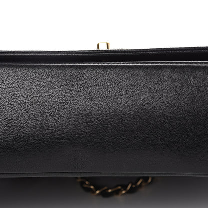 Chanel Sheepskin Chevron Quilted Vintage Mademoiselle Flap Black 9 of 15