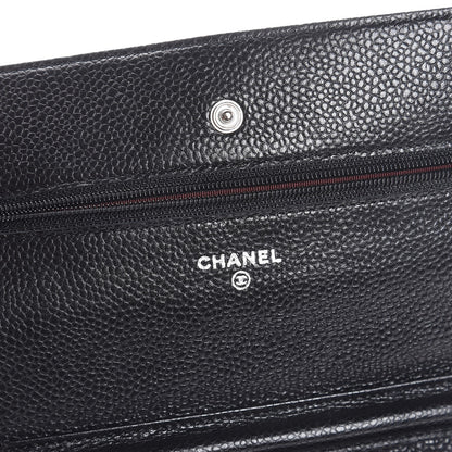 Chanel Caviar Quilted Wallet On Chain WOC Black 6 of 8