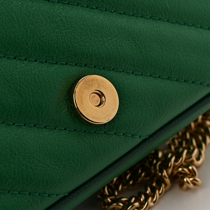 Gucci Azalea Calfskin Enamel Matelasse Diagonal Super Mini Torchon GG Marmont Shoulder Bag New Shamarock Emerald 11 of 11
