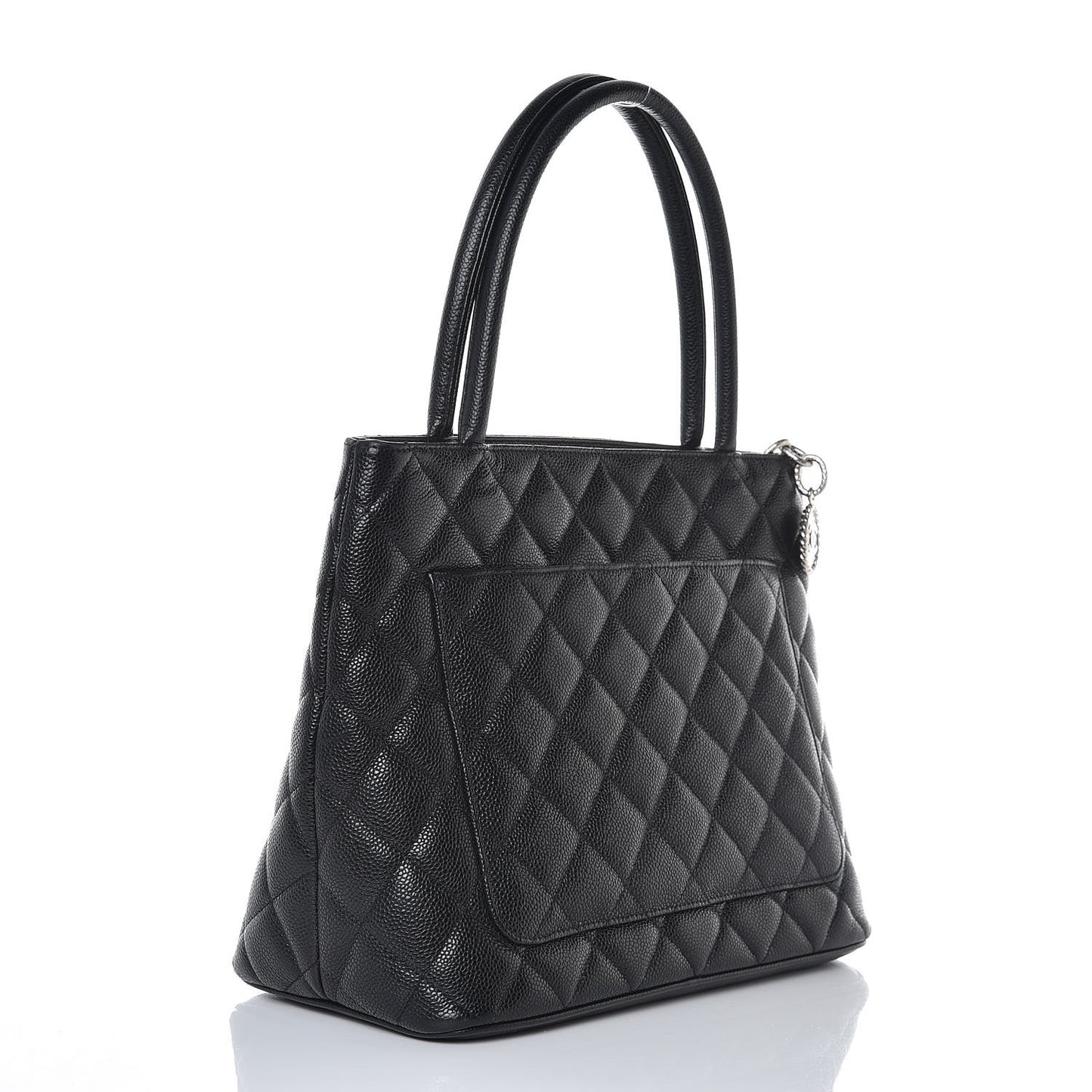 Caviar Quilted Medallion Tote Black