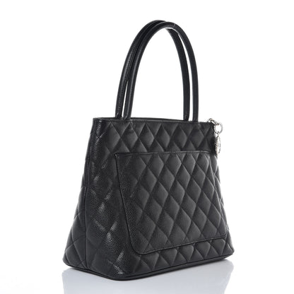 Chanel Caviar Quilted Medallion Tote Black 3 of 11