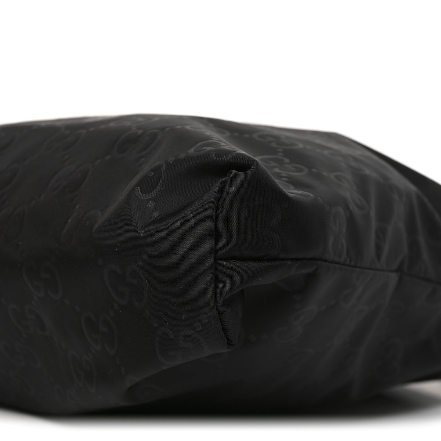 Nylon Monogram Dollar Calfskin Flat Messenger Bag Black