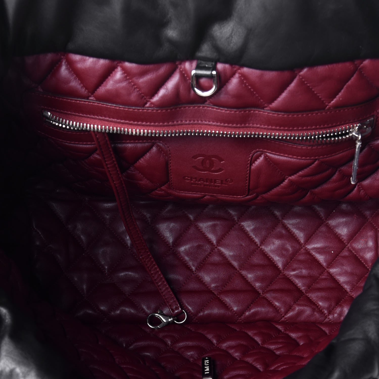 Chanel Lambskin Quilted Large Coco Cocoon Reversible Tote Black 5 of 8