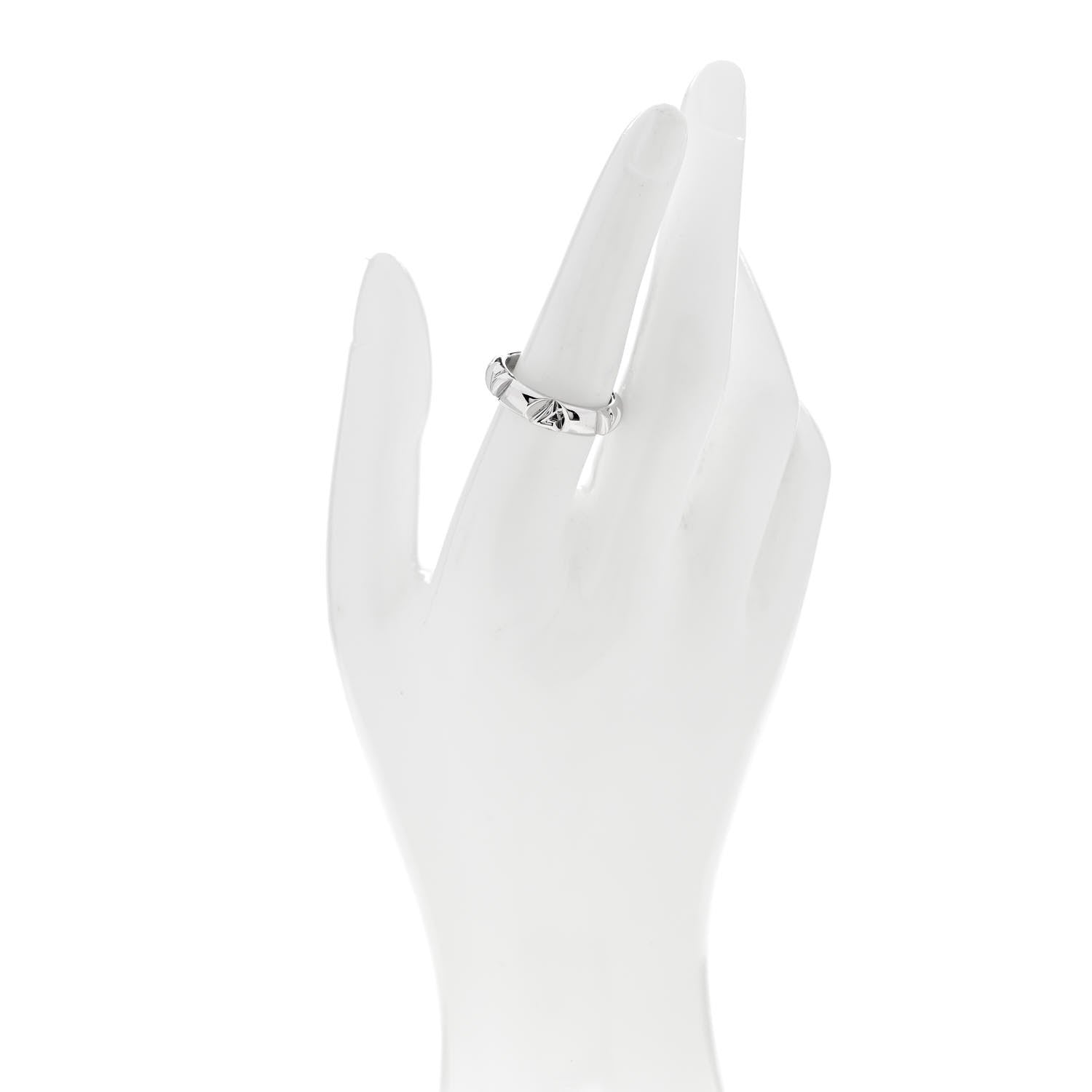 Louis Vuitton 18K White Gold LV Volt Multi Ring 57 8 2 of 4
