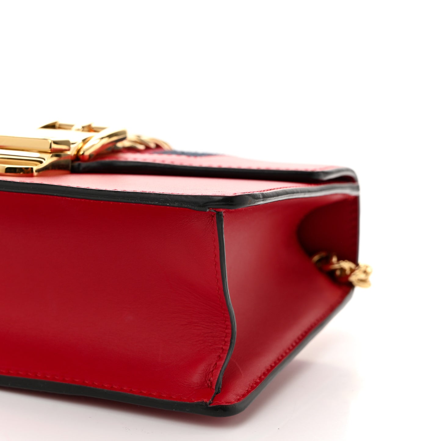 Calfskin Mini Sylvie Chain Shoulder Bag Hibiscus Red