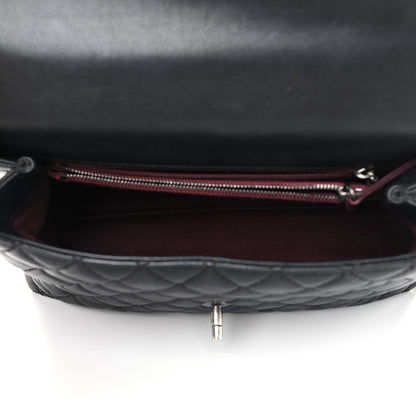 Chanel Caviar Quilted Small Coco Handle Flap Black 4 of 9