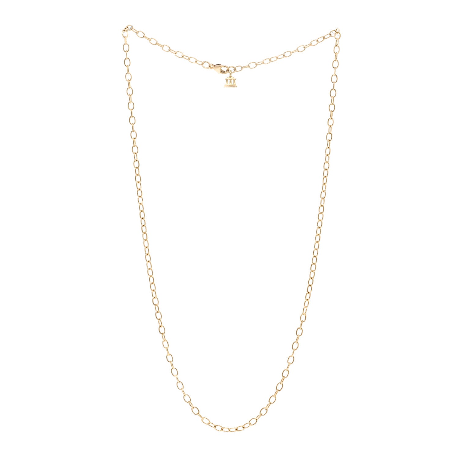 Temple St. Clair 18K Yellow Gold Extra Small Oval Chain Necklace 18" 3 of 5