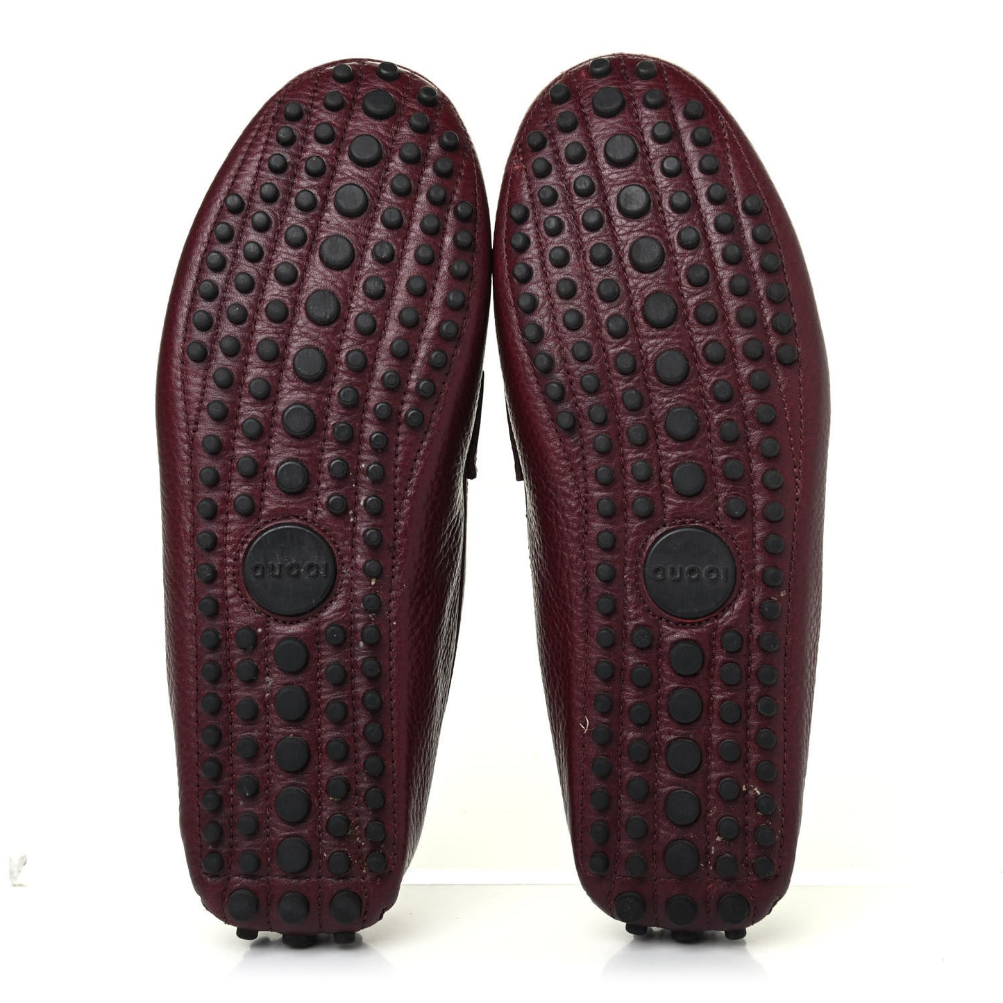 Calfskin Horsebit Driver Loafers 36 Burgundy