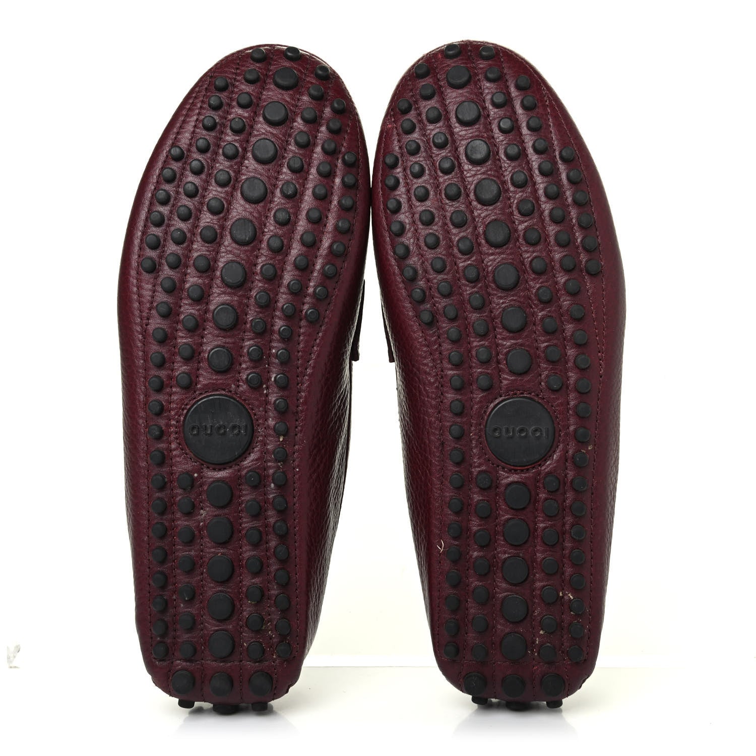 Gucci Calfskin Horsebit Driver Loafers 36 Burgundy 4 of 4