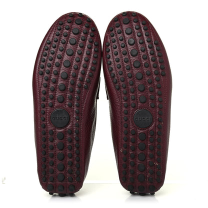 Gucci Calfskin Horsebit Driver Loafers 36 Burgundy 4 of 4
