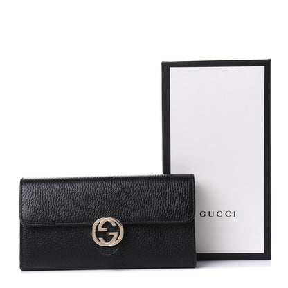 Gucci Dollar Calfskin Interlocking G Continental Wallet Black 9 of 9
