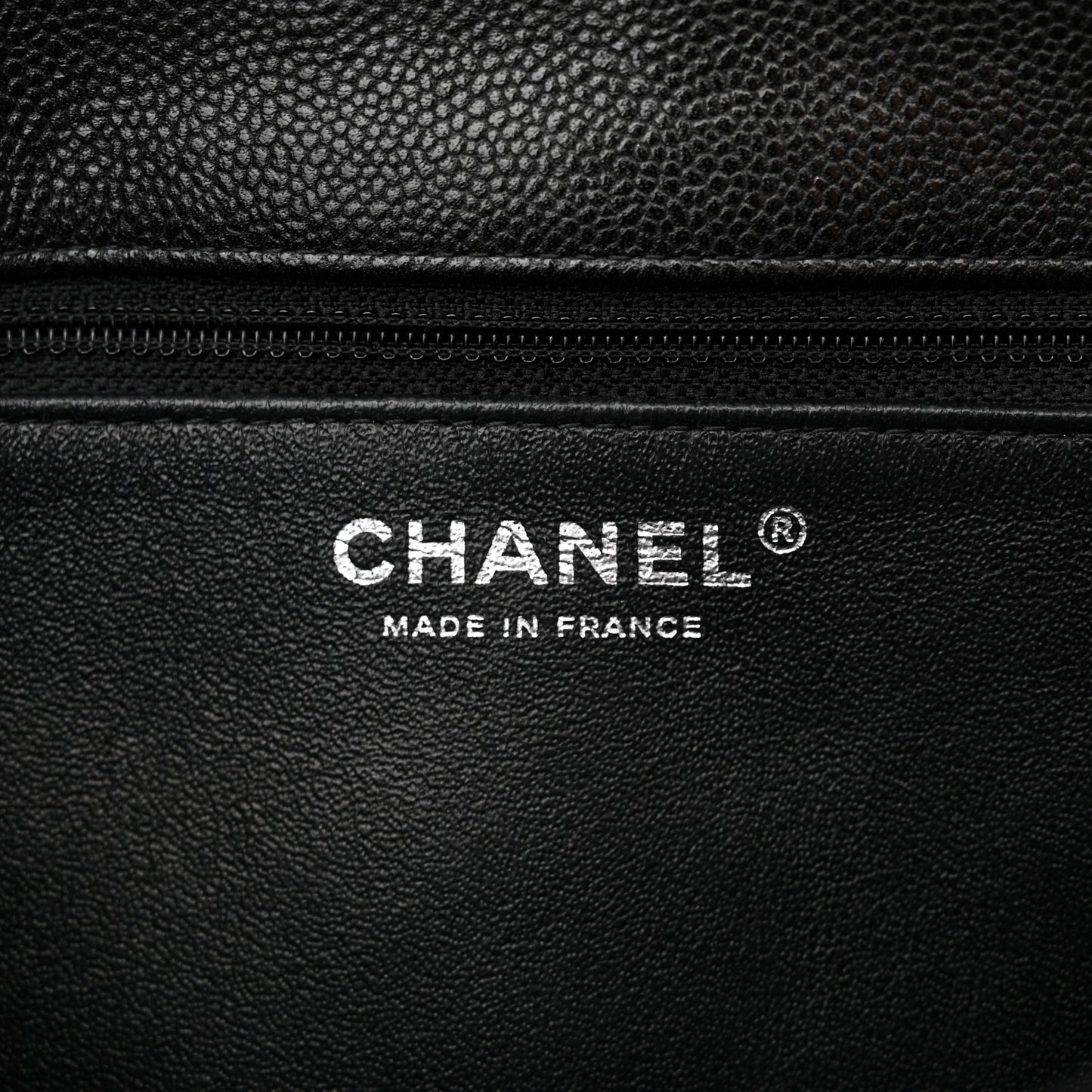 Caviar Quilted Flap Clutch Black