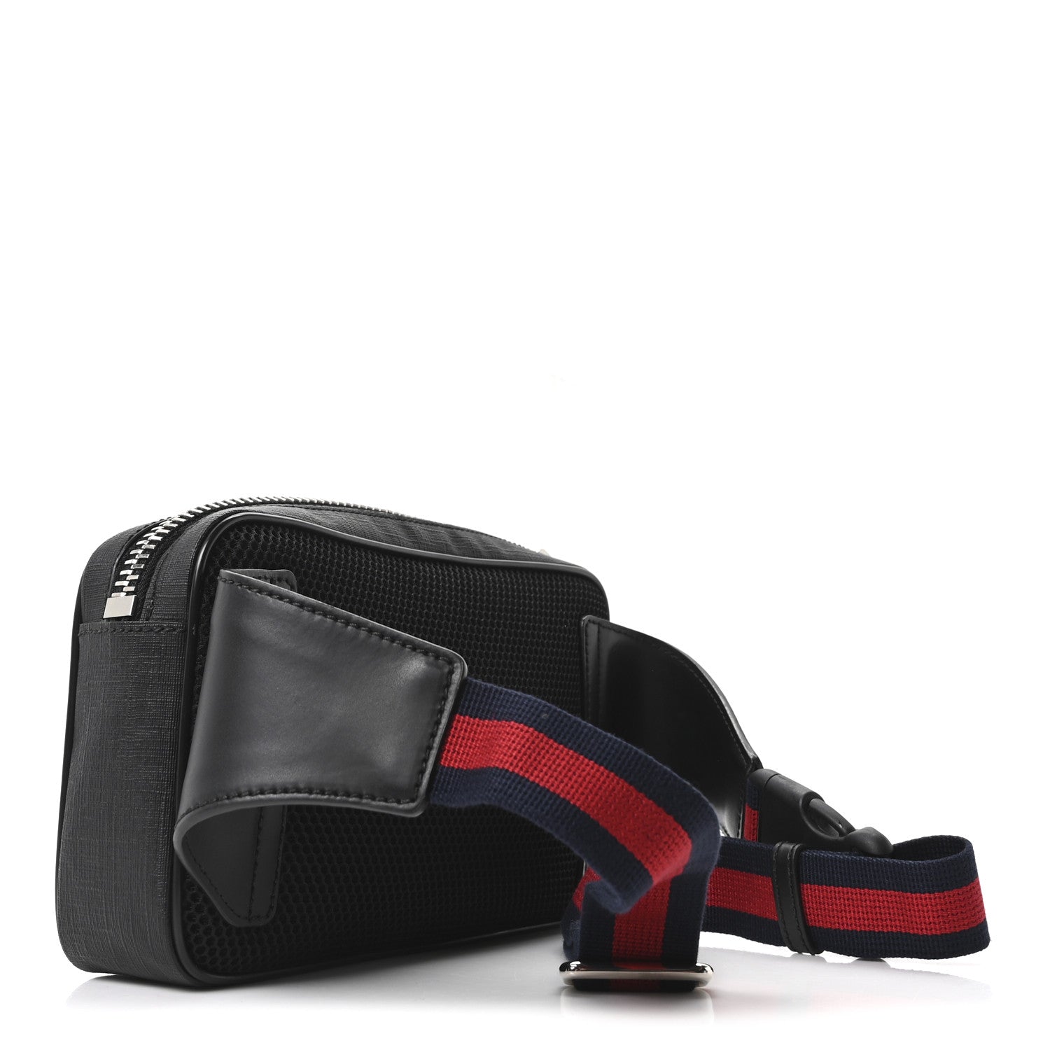 Gucci Soft GG Supreme Monogram Web Belt Bag Black Grey 2 of 9