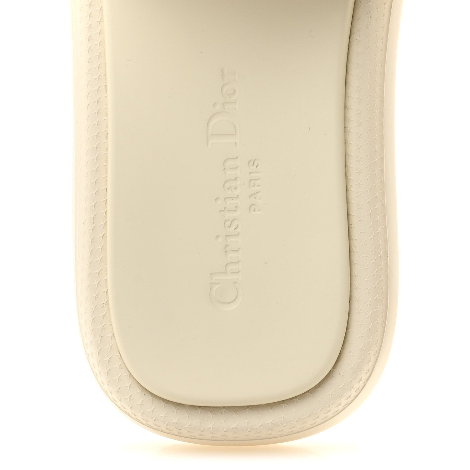 Christian Dior Rubber D-Club Slide Sandals 37 Off White 7 of 9