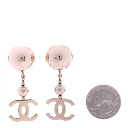 Chanel Metal CC Drop Earrings Gold 2 of 4