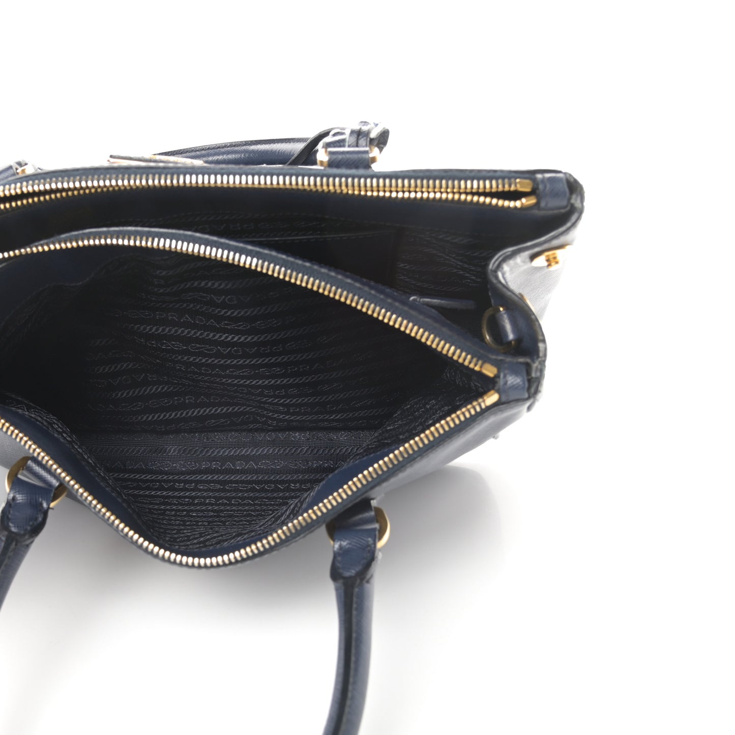 Saffiano Small Galleria Double Zip Tote Bluette