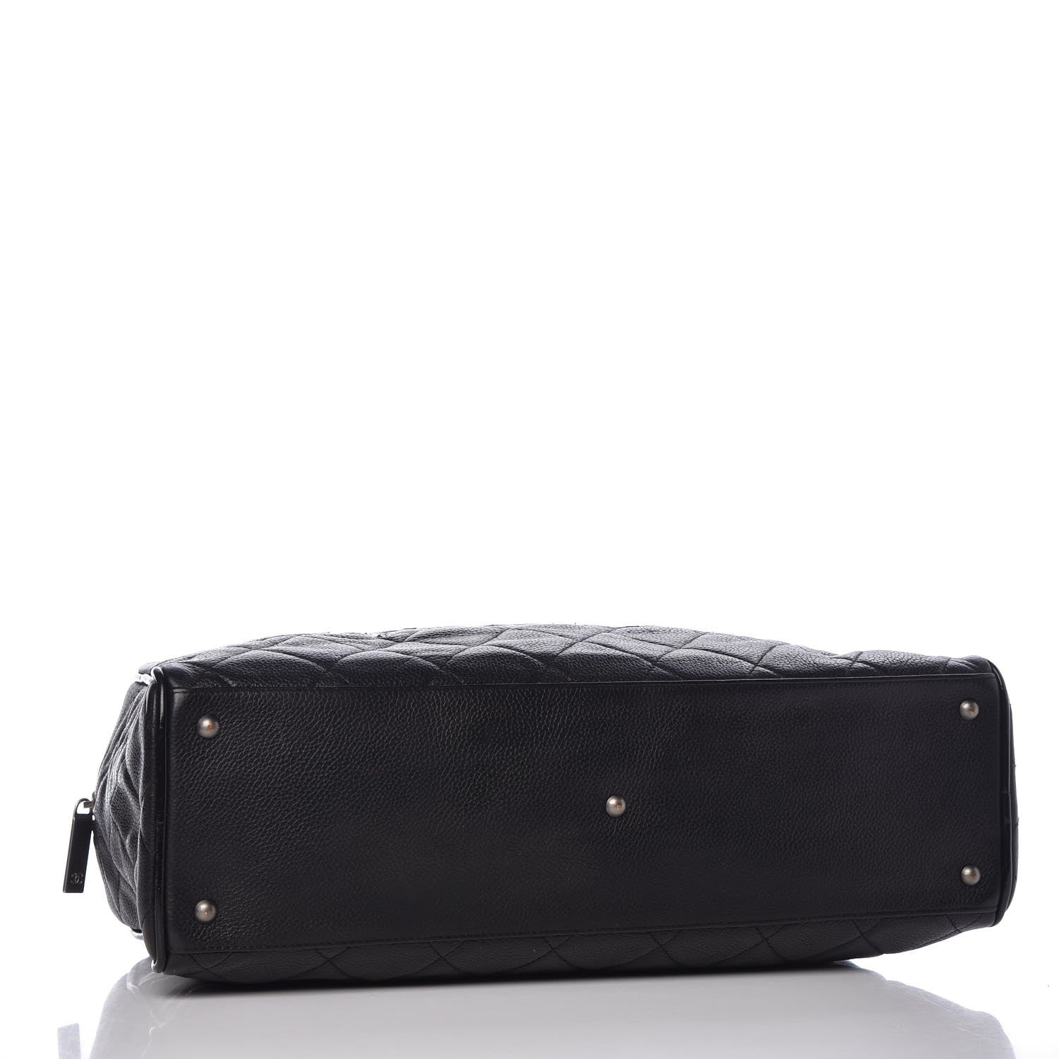 Chanel Caviar Patent Quilted Large Bowler Black 4 of 13