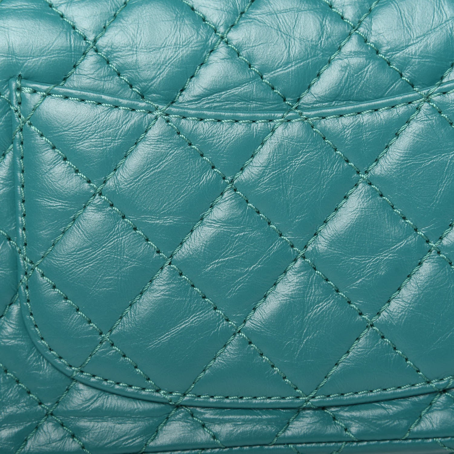 Chanel Aged Calfskin Quilted 2.55 Reissue Mini Flap Green 11 of 12