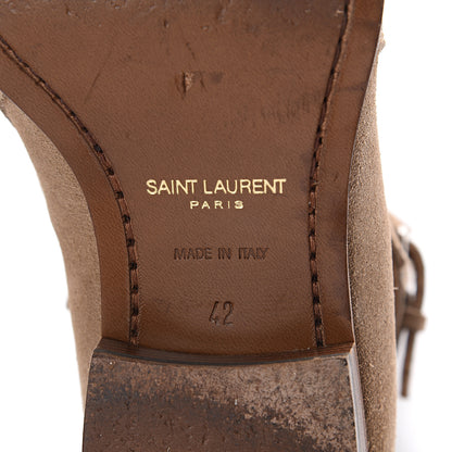 Saint Laurent Jodhpur Suede Mens Wyatt 30 Boots 42 New Sigaro 7 of 8