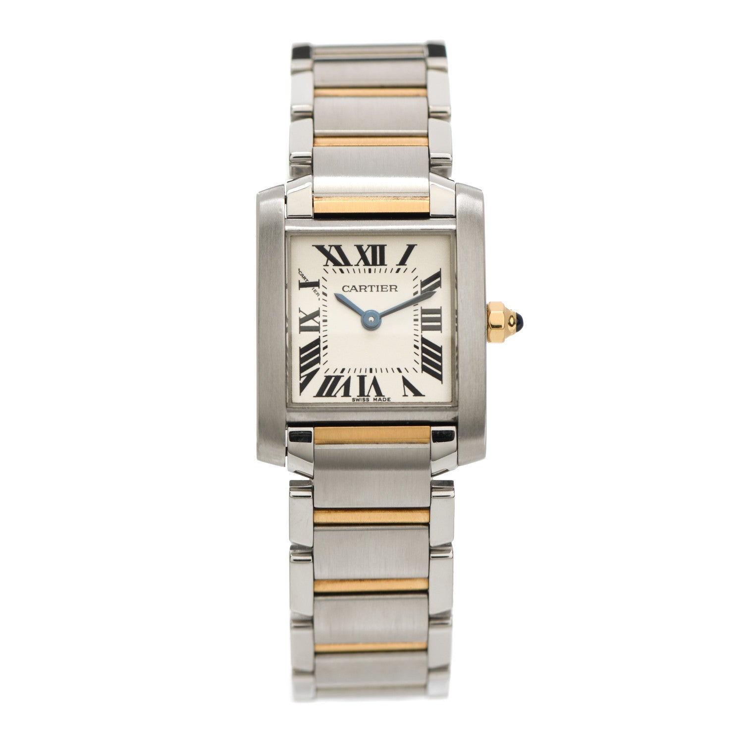 Cartier Stainless Steel 18K Yellow Gold 20mm Tank Francaise Quartz Watch 1 of 6