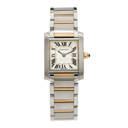 Cartier Stainless Steel 18K Yellow Gold 20mm Tank Francaise Quartz Watch 1 of 6