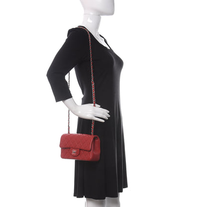 Chanel Lambskin Quilted Mini Rectangular Flap Red 2 of 11