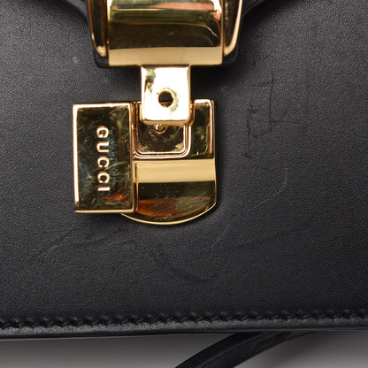 Gucci Calfskin Mini Sylvie Top Handle Bag Black 14 of 16