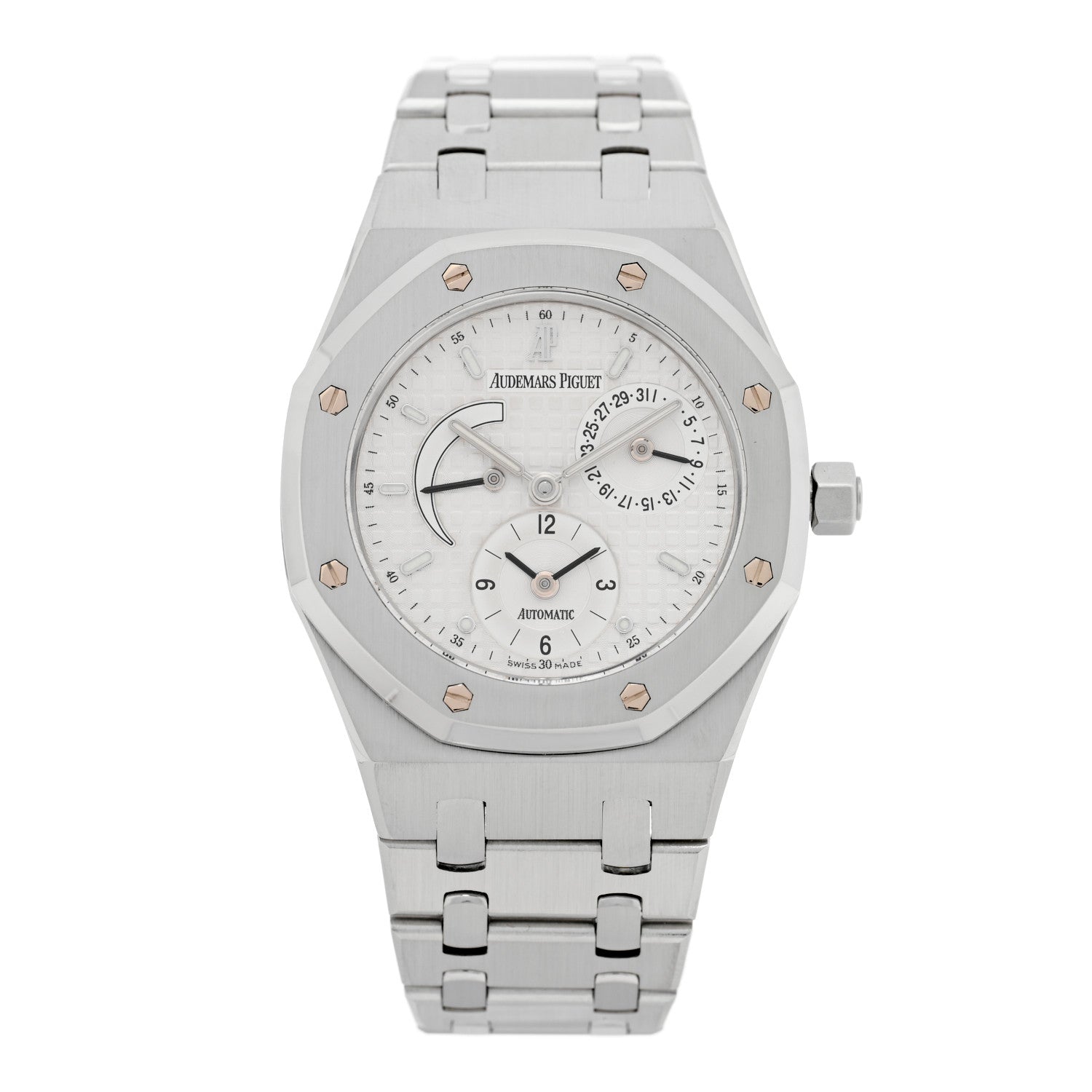 Audemars Piguet Stainless Steel 36mm Royal Oak Dual Time Automatic Watch White 25730ST.OO.0789ST.09 1 of 4