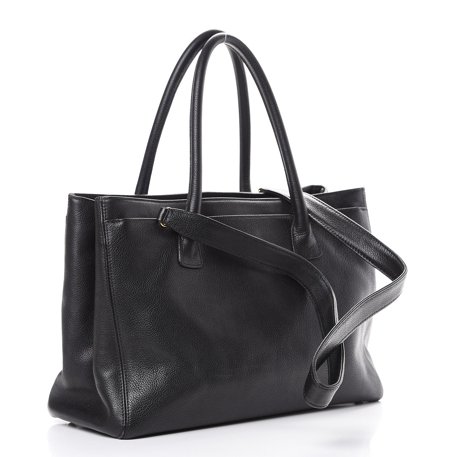 Chanel Calfskin Cerf Executive Shopper Tote Black 2 of 19