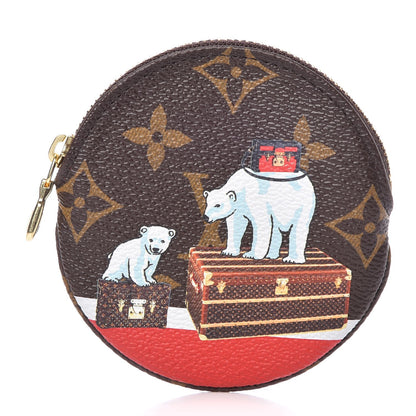 Louis Vuitton Monogram 2017 Christmas Animation Round Coin Purse 1 of 8