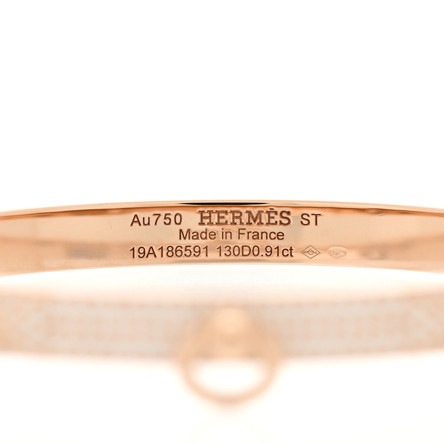 18K Rose Gold Diamond PM Collier De Chien Pave Bracelet ST
