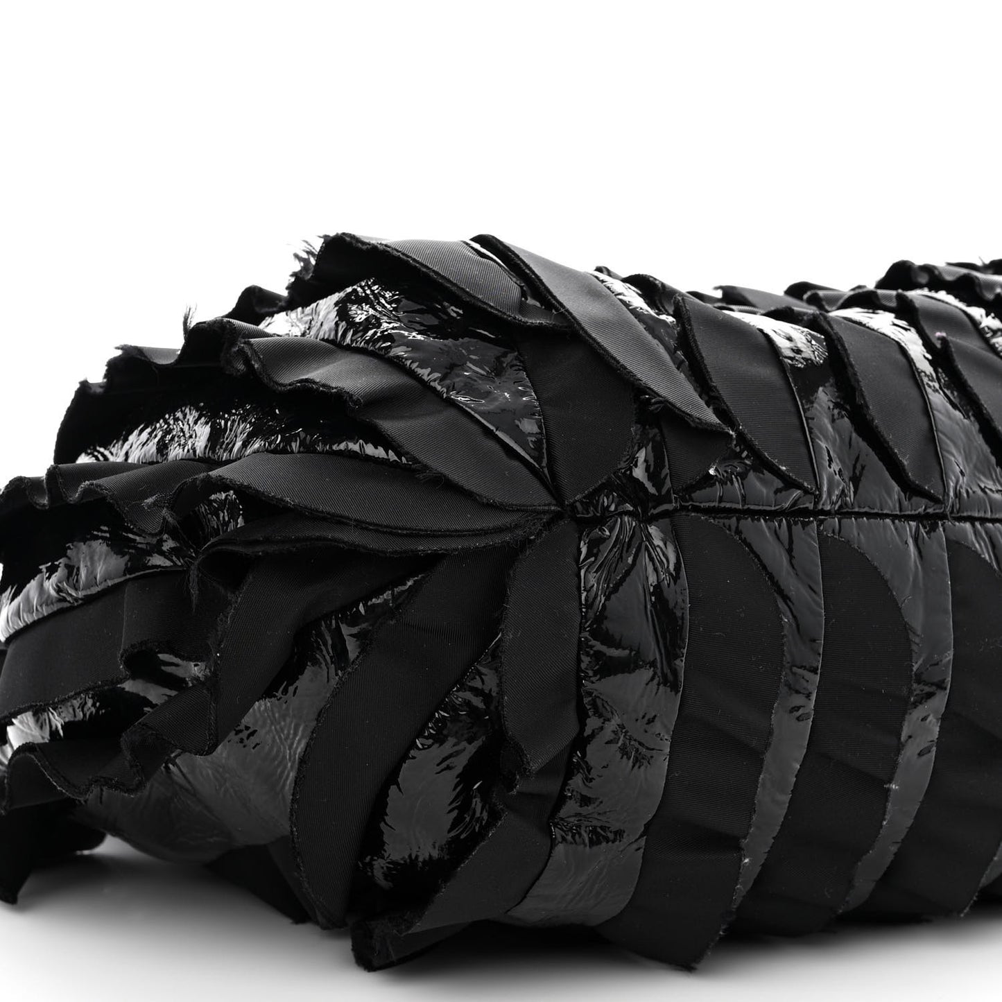 Nappa Ruffle Bag Black