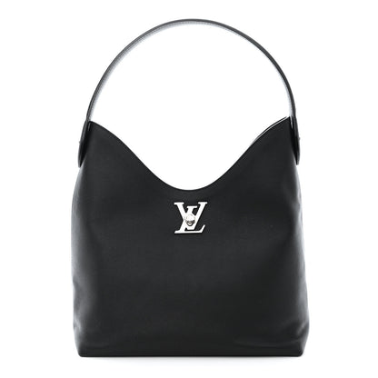 Louis Vuitton Calfskin Lockme Hobo Black 1 of 15