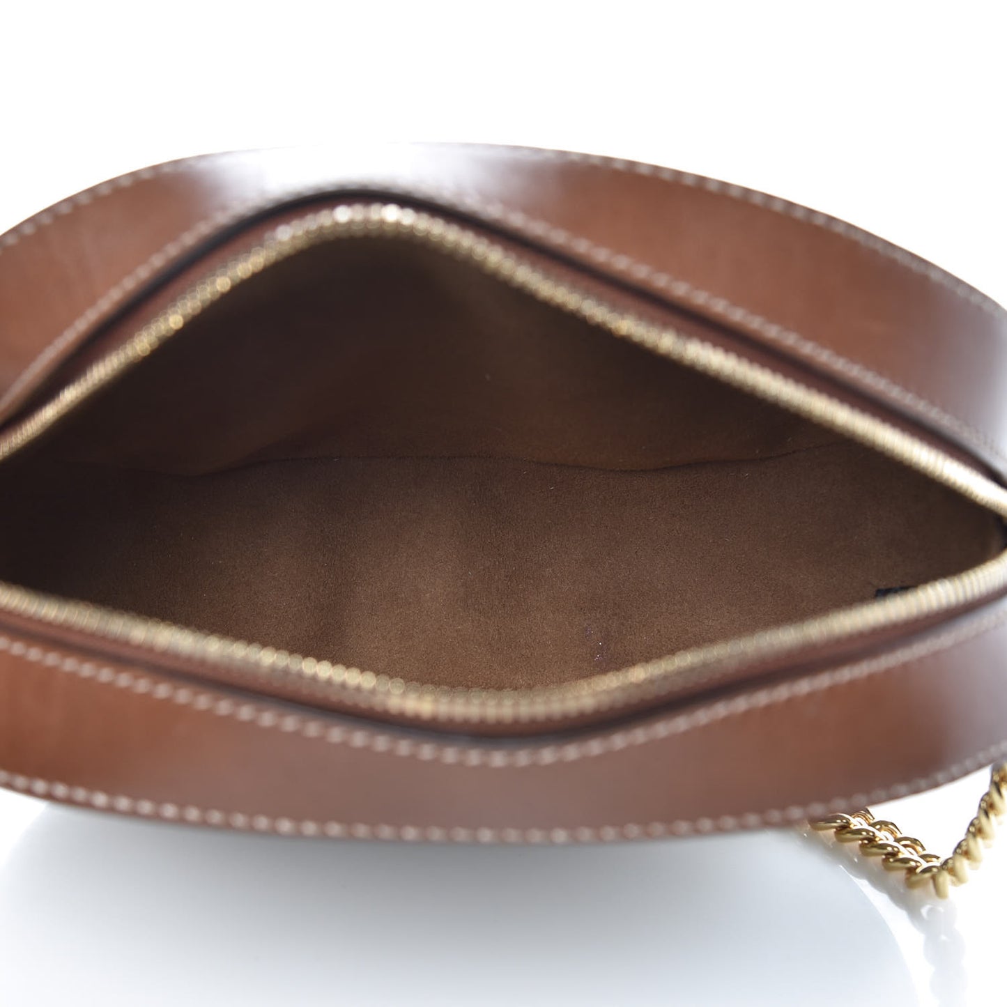 GG Supreme Monogram Cuoio Toscano Mini Chain Shoulder Bag Beige Ebony Cuir