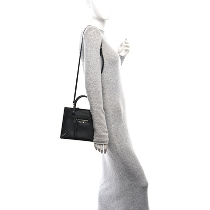 Balenciaga Grained Calfskin Papier Mini A4 Zip Around Tote Black 2 of 11
