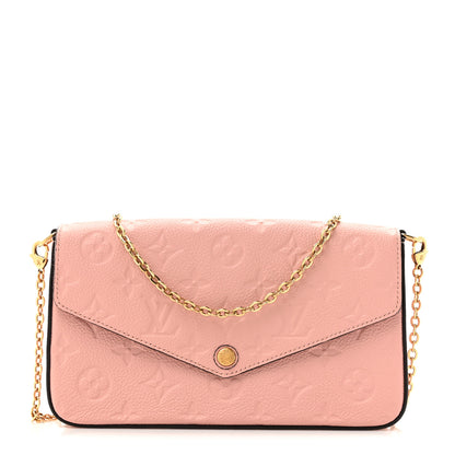 Louis Vuitton Empreinte Pochette Felicie Chain Wallet Rose Poudre 1 of 13