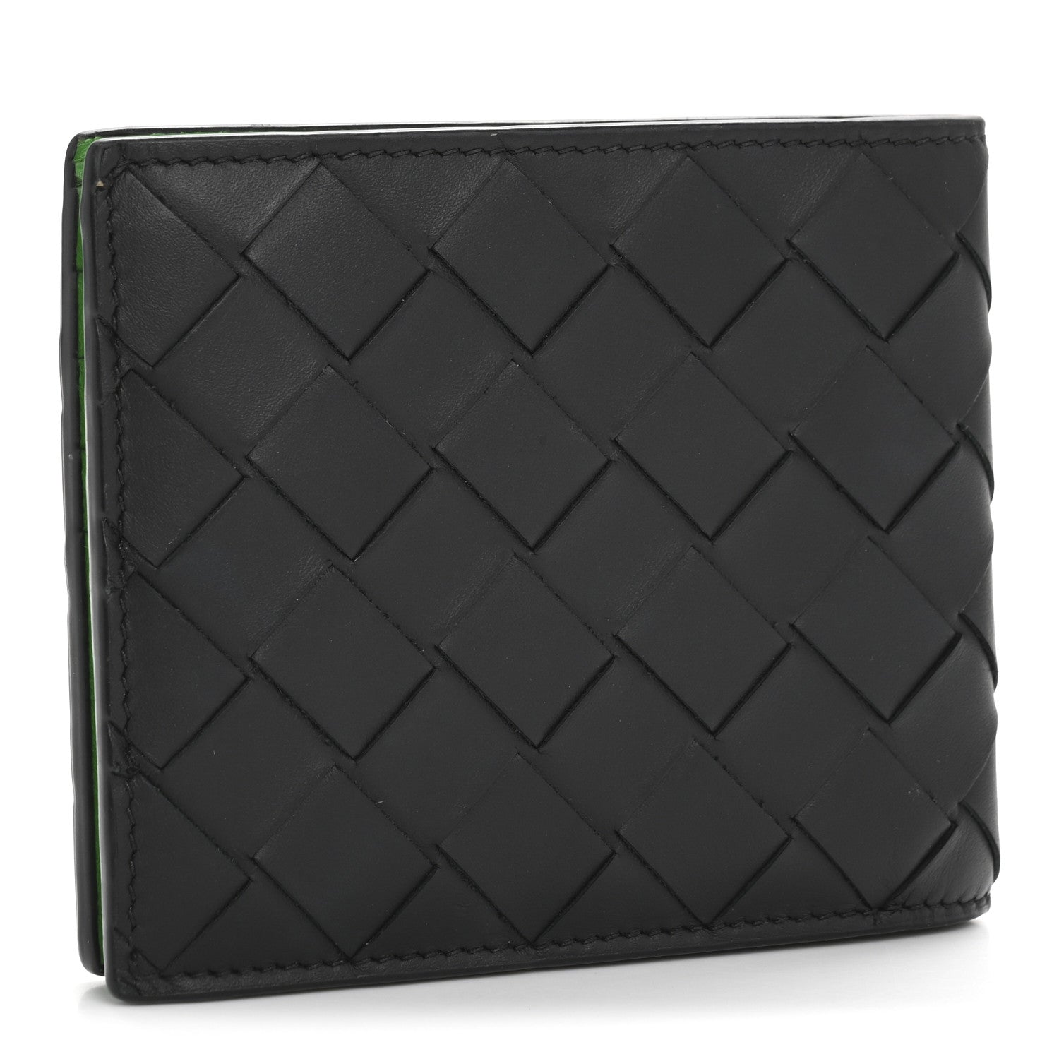 Bottega Veneta Nappa Maxi Intrecciato Bi-Fold Wallet Black 3 of 10