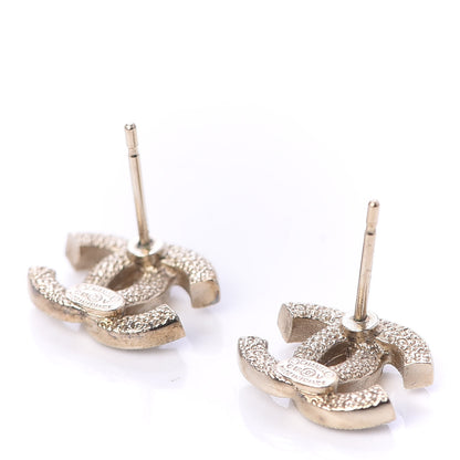 Chanel Crystal Mini Timeless CC Earrings Gold 3 of 4