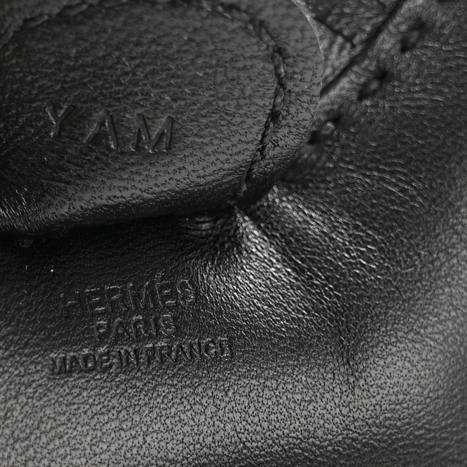 Hermes Milo Lambskin Grigri Rodeo Horse Bag Charm PM So Black 3 of 4